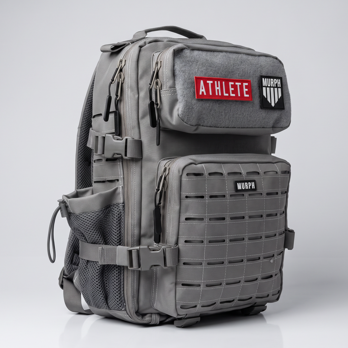 Sac à dos tactique Murph Hero 25L gris, vue de trois quarts droite