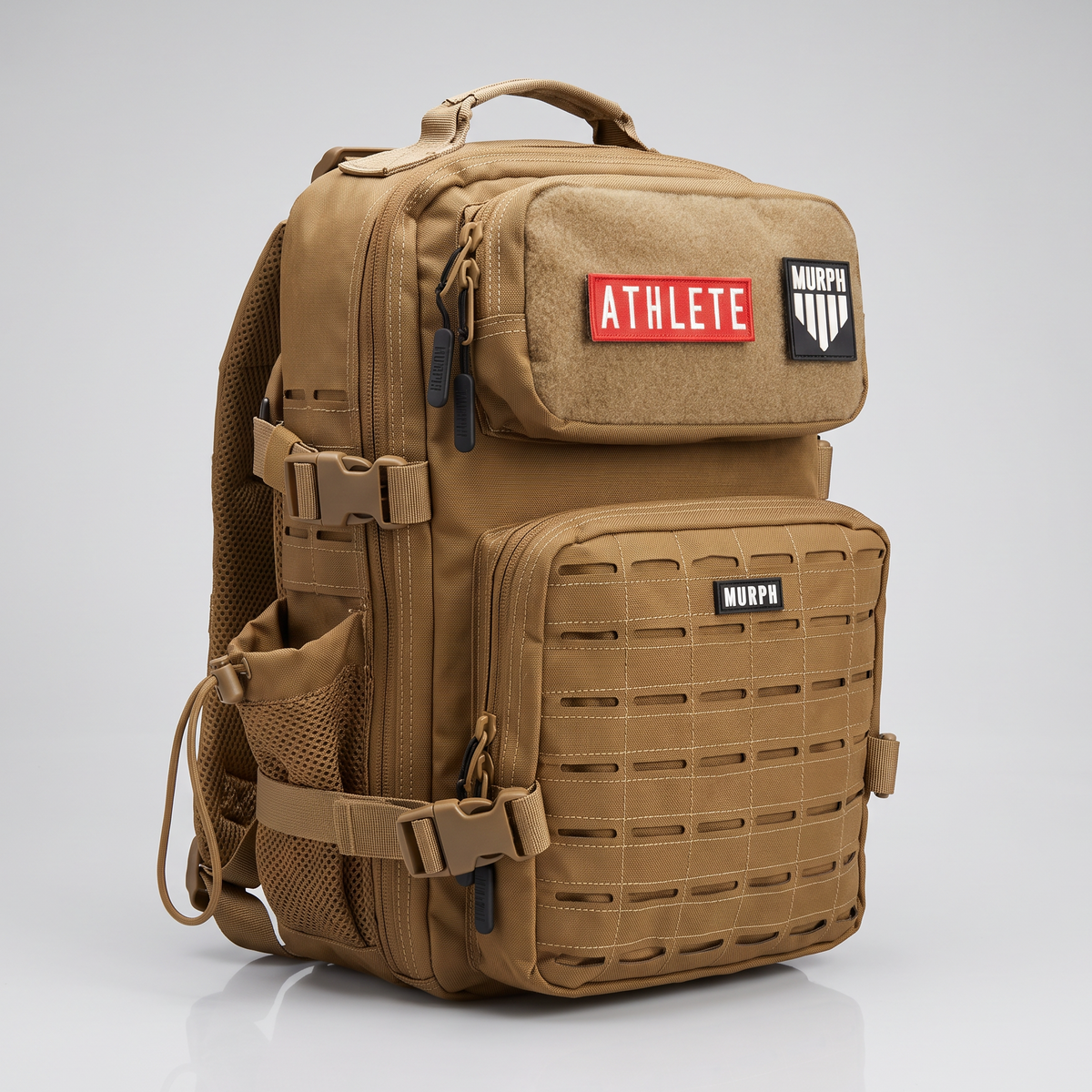 Sac à dos tactique Murph Hero 25L marron, vue de trois quarts droite