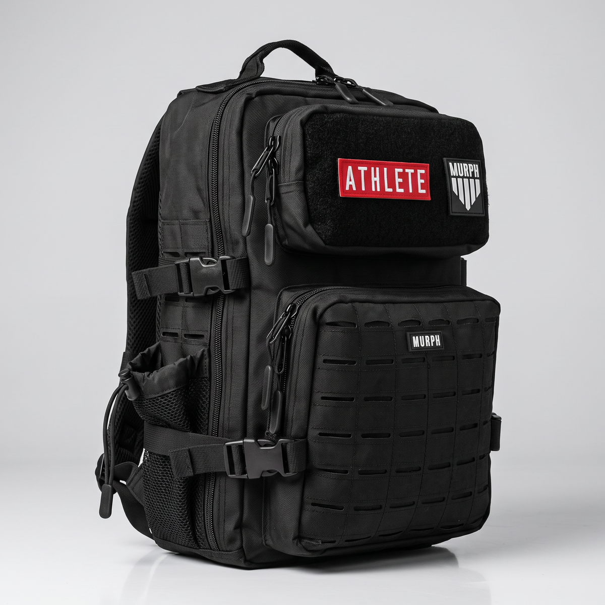 Sac à dos tactique Murph Hero 25L noir, vue de trois quarts droite