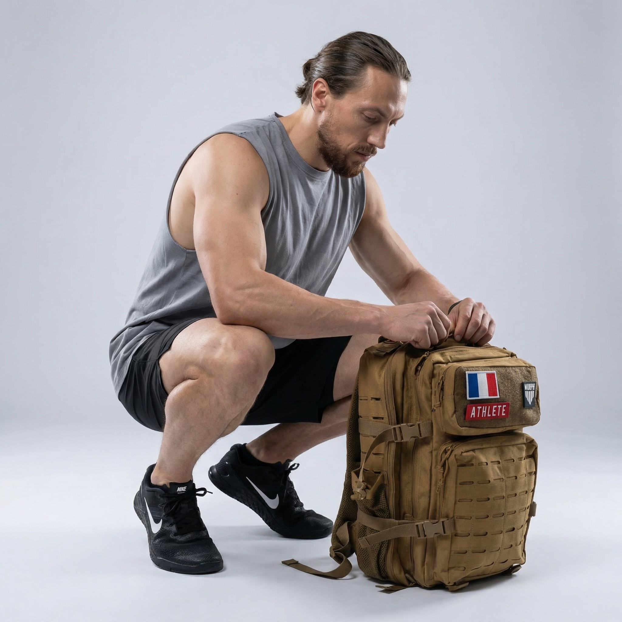 Sac à Dos Tactique 45L Hero - Marron