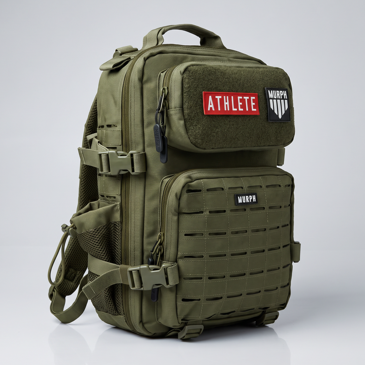 Sac à dos tactique Murph Hero 25L kaki, vue de trois quarts droite