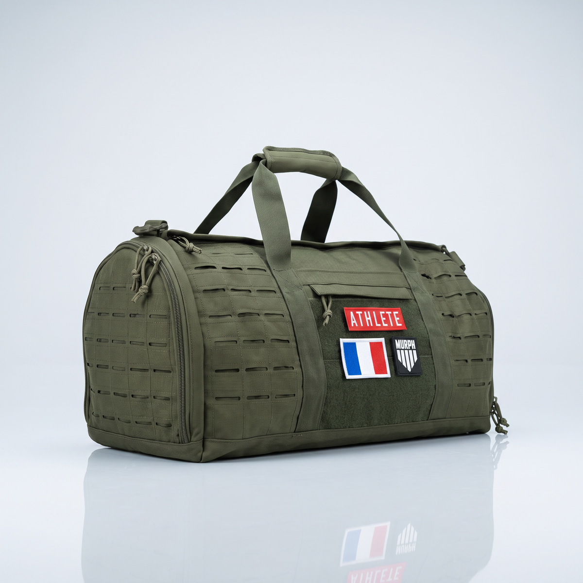 Sac polochon tactique Murph 35L kaki, vue trois quarts face