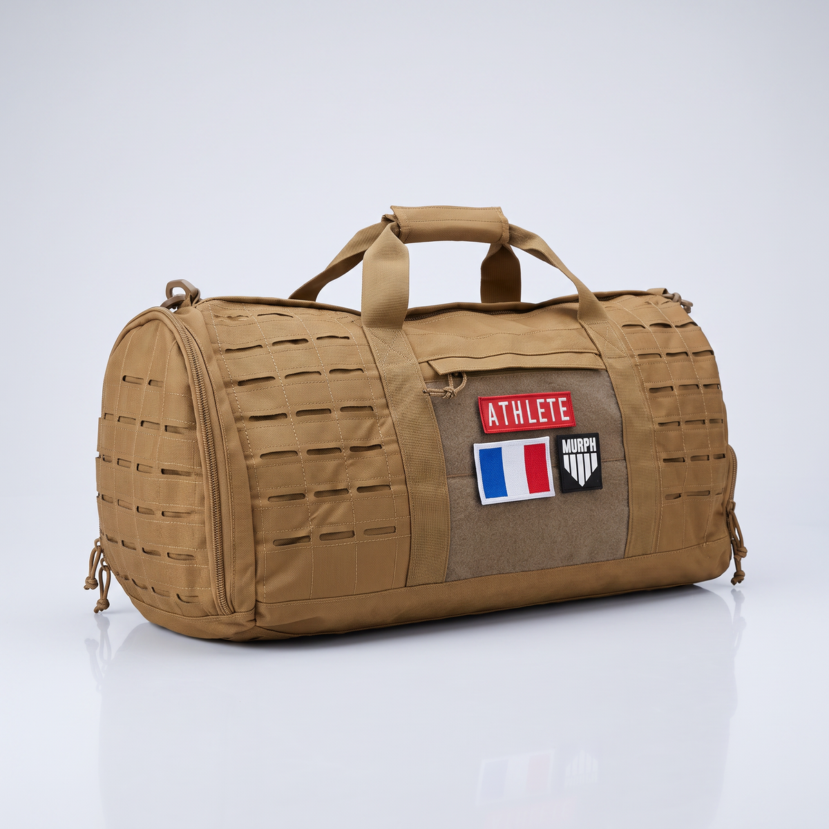 Sac polochon tactique Murph 35L marron, vue trois quarts face