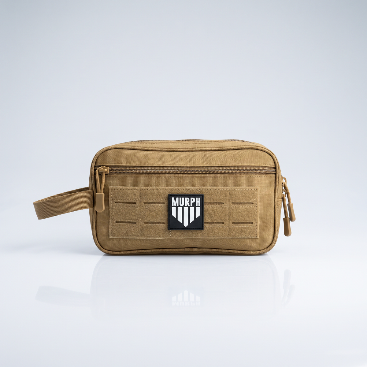 Trousse de toilette tactique Murph marron, vue de face