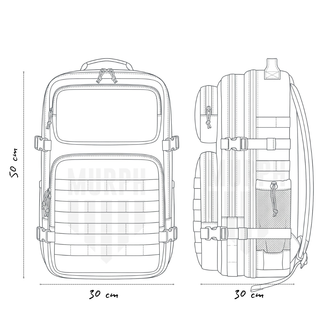 Sac à Dos Tactique 45L - Noir
