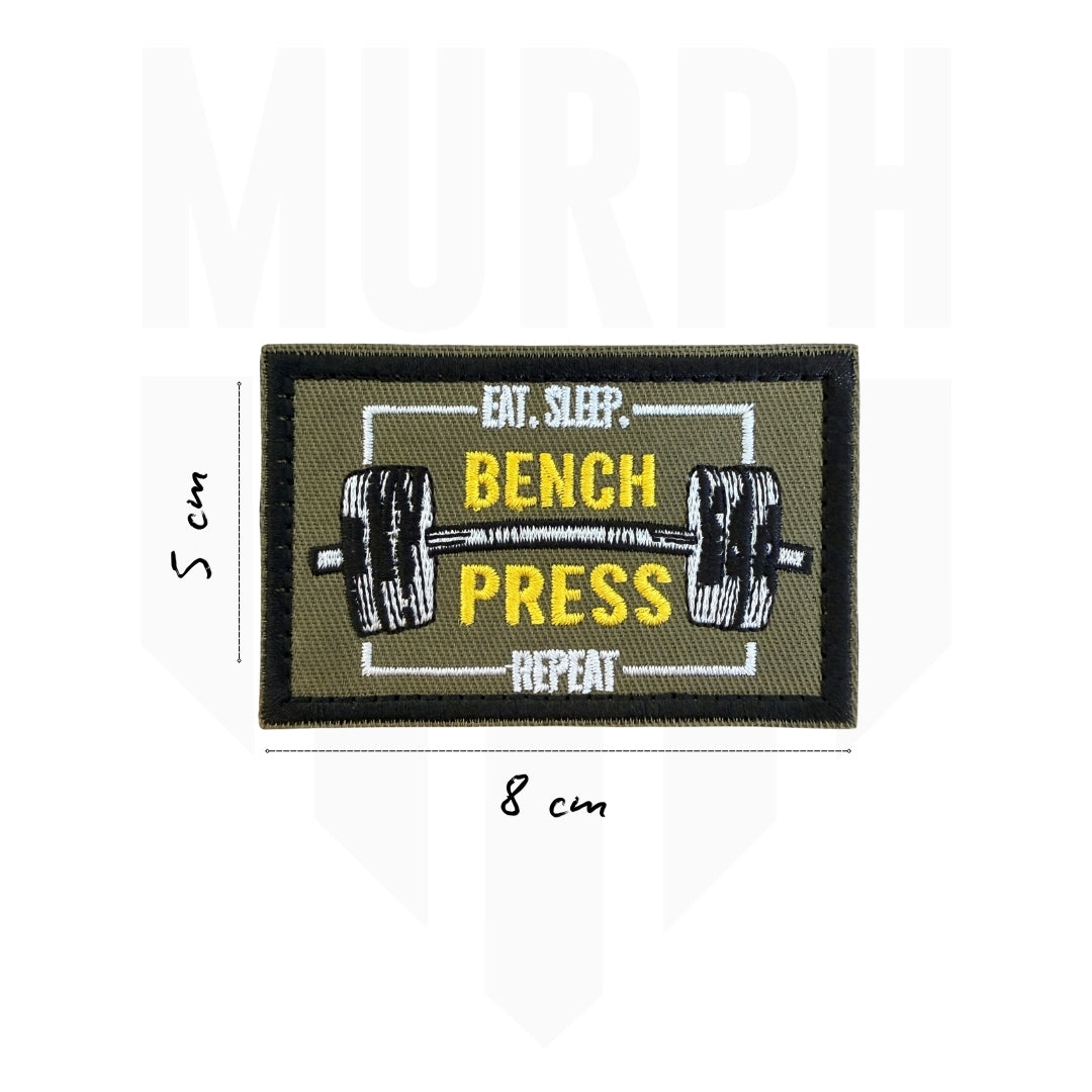 Patch Velcro Brodé - Eat Sleep Bench Press Repeat
