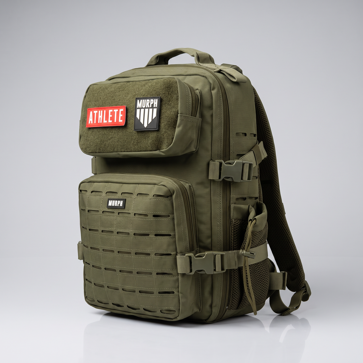 Sac à dos tactique Murph Hero 25L kaki, vue de trois quarts gauche