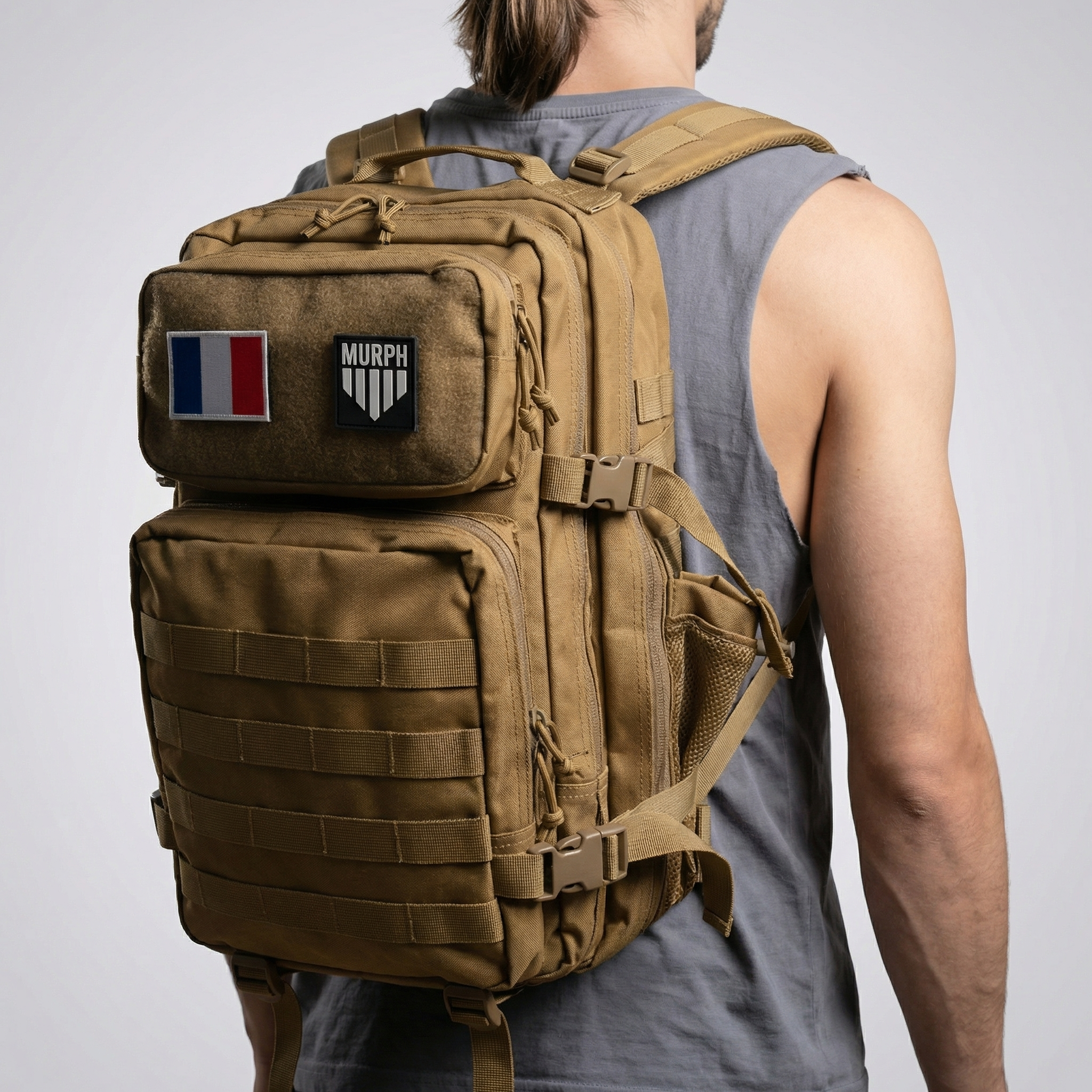 Sac à Dos Tactique 45L - Marron