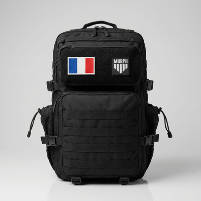 Murph sac à dos sport CrossFit 45L noir vue de face