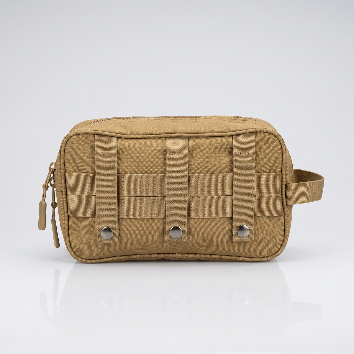Dos de la trousse tactique Murph marron avec ses trois sangles d accroche MOLLE